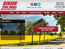 Tablet Screenshot of biniontire.com